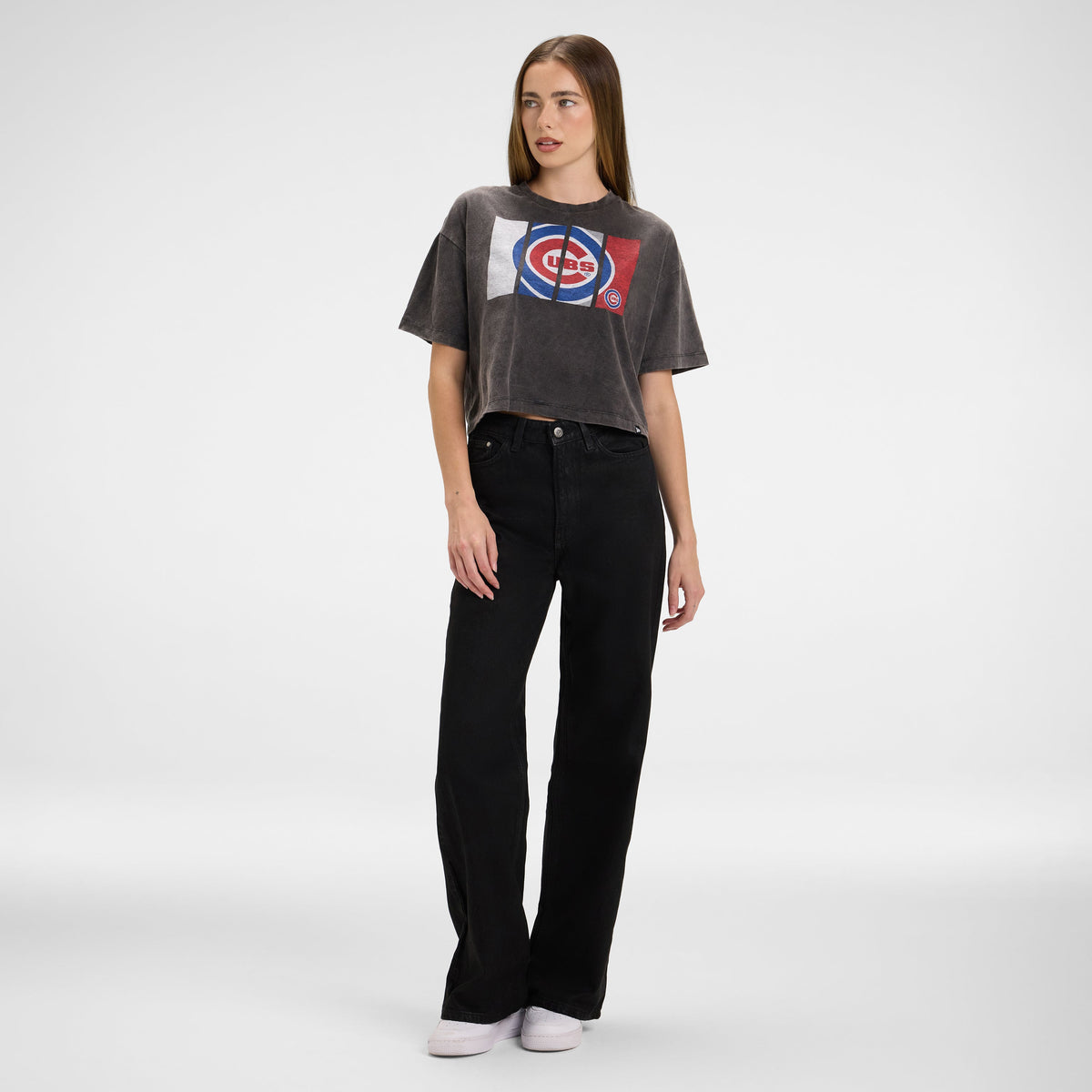 Philadelphia 76ers Sport Night Black Cropped Women's T-Shirt