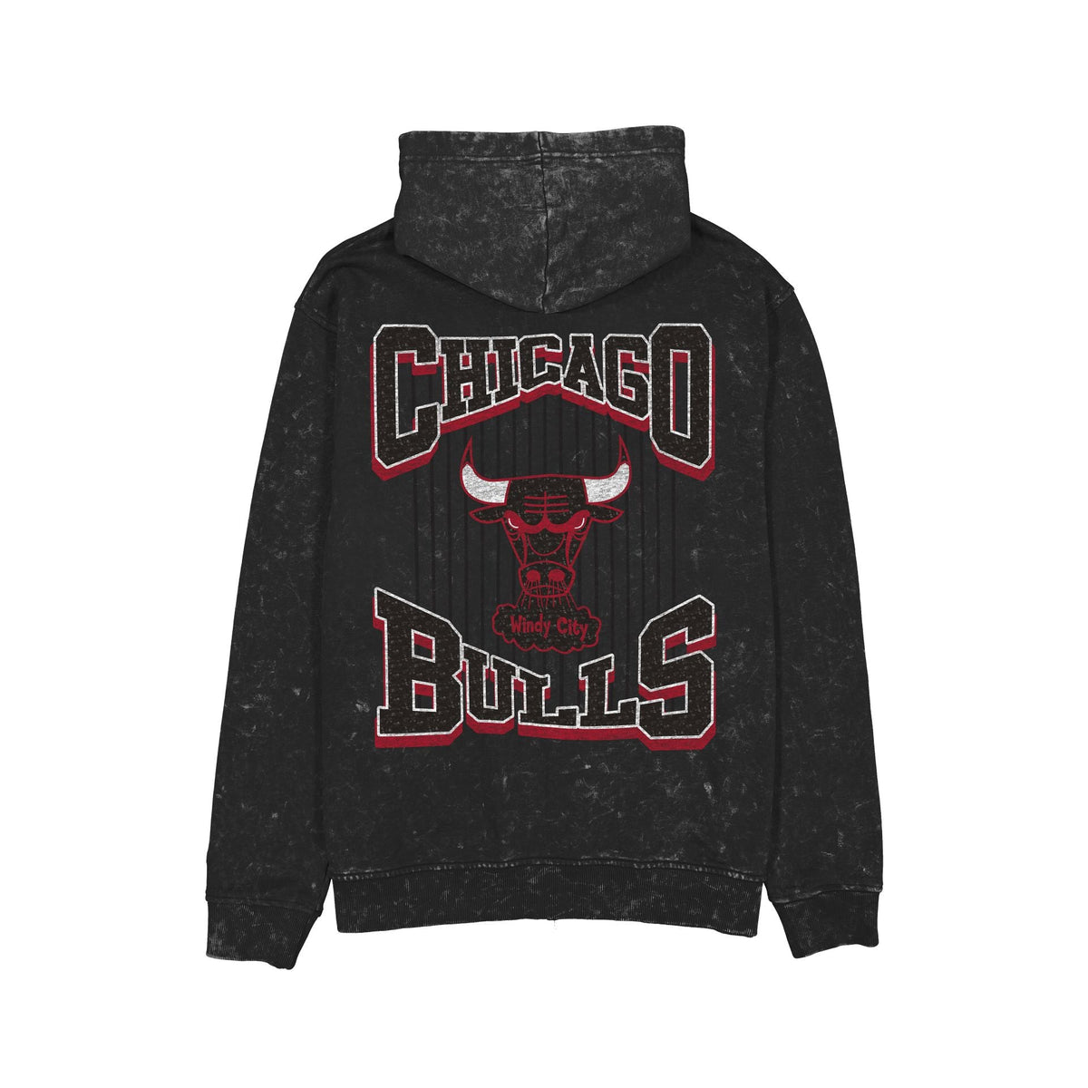 Chicago Bulls Washed Graphic Full-Zip Hoodie