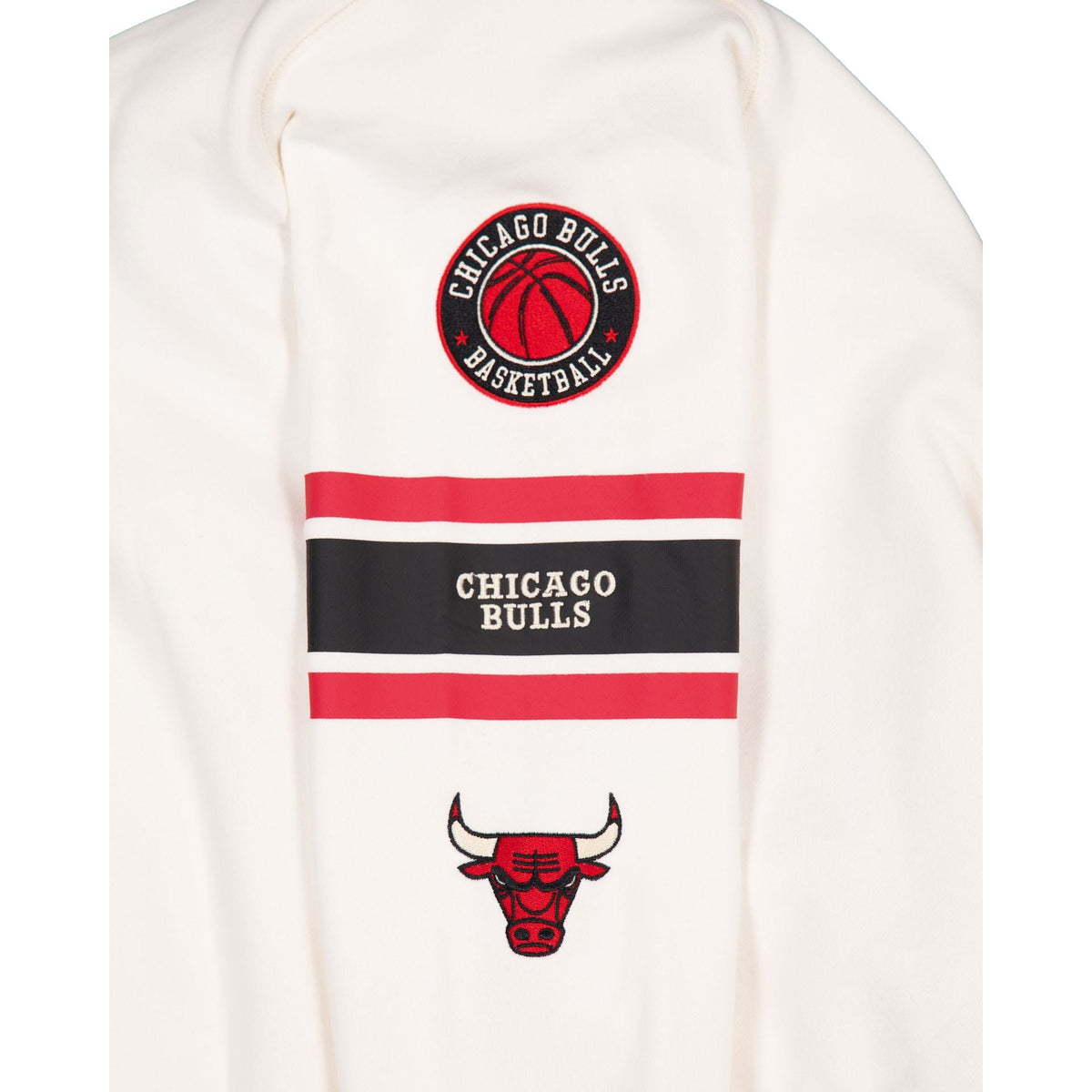 Chicago Bulls Women's Chrome White Varsity Crewneck