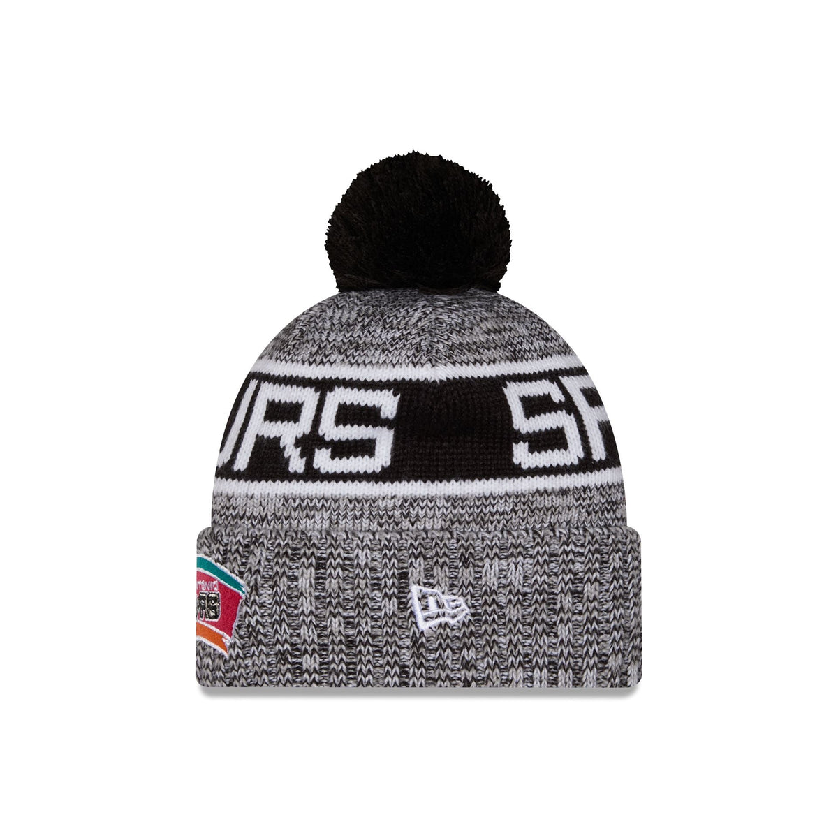 San Antonio Spurs Tri Color Pom Knit Hat