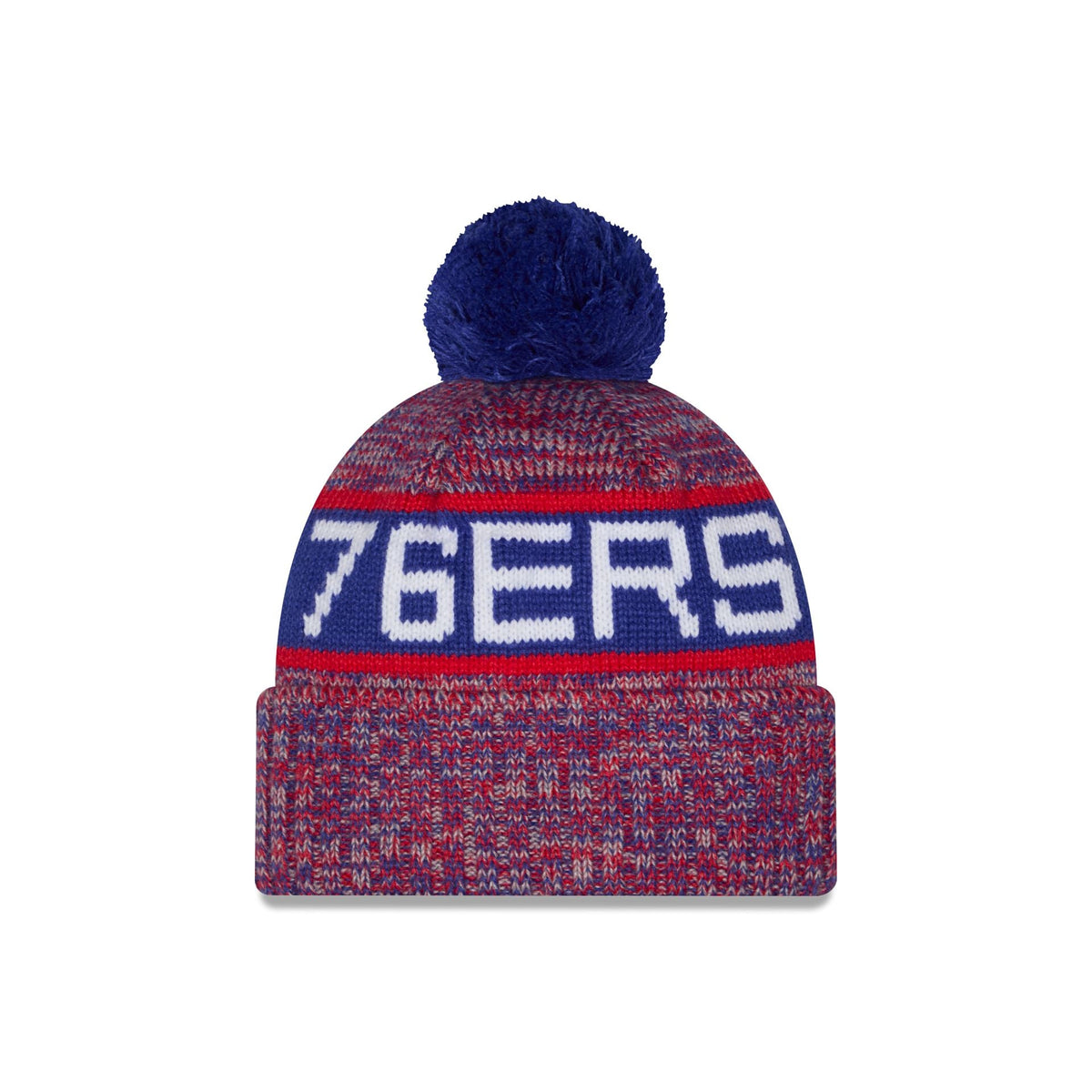 Philadelphia 76ers Tri Color Pom Knit Hat