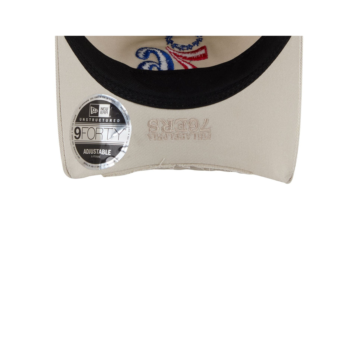 Philadelphia 76ers Stone 9FORTY A-Frame Unstructured Cut-Off Visor Snapback Hat