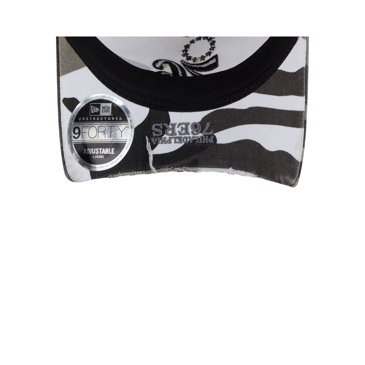 Philadelphia 76ers Washed Camo 9FORTY A-Frame Unstructured Cut-Off Visor Snapback Hat