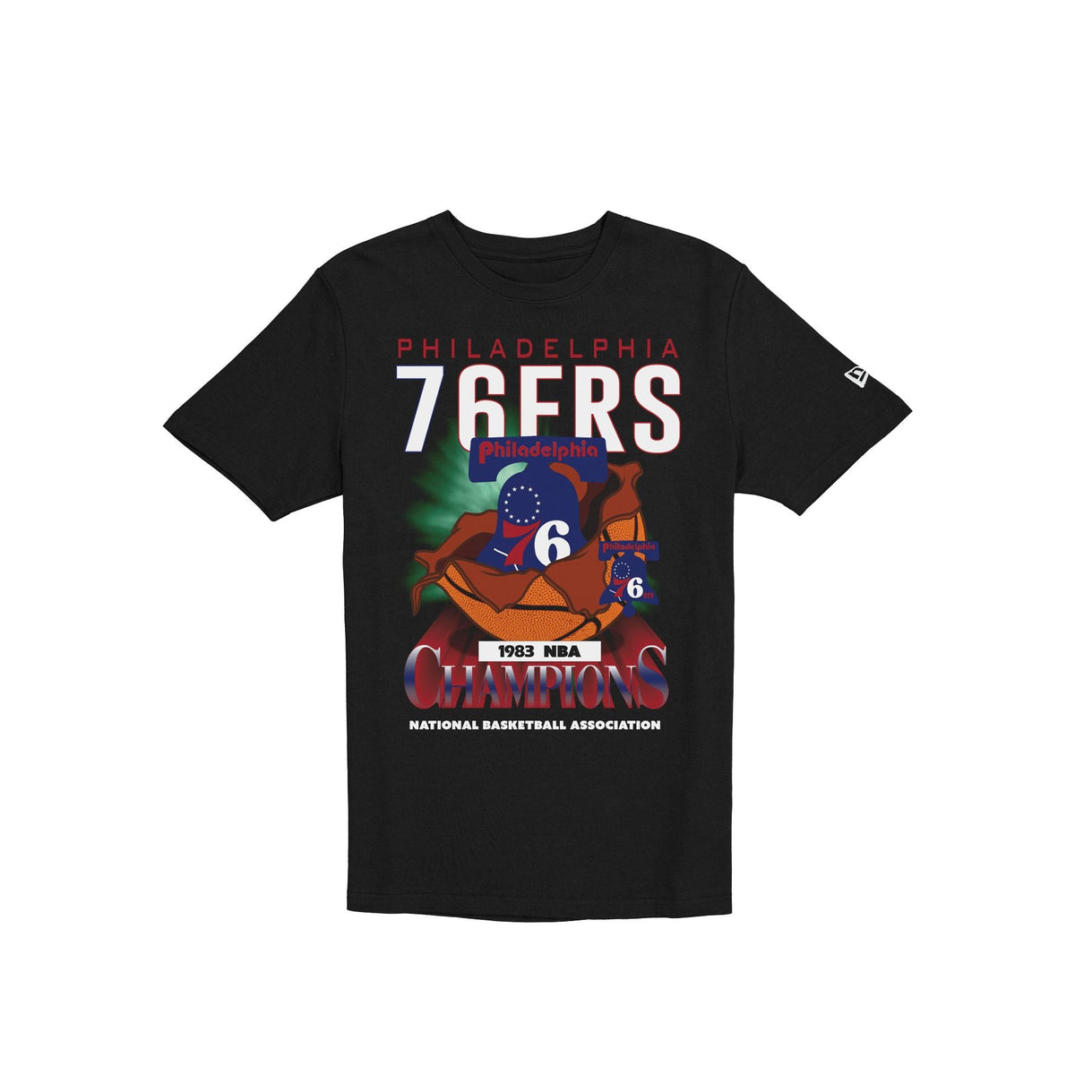 Philadelphia 76ers Hardwood Classics 1983 Champions Black T-Shirt