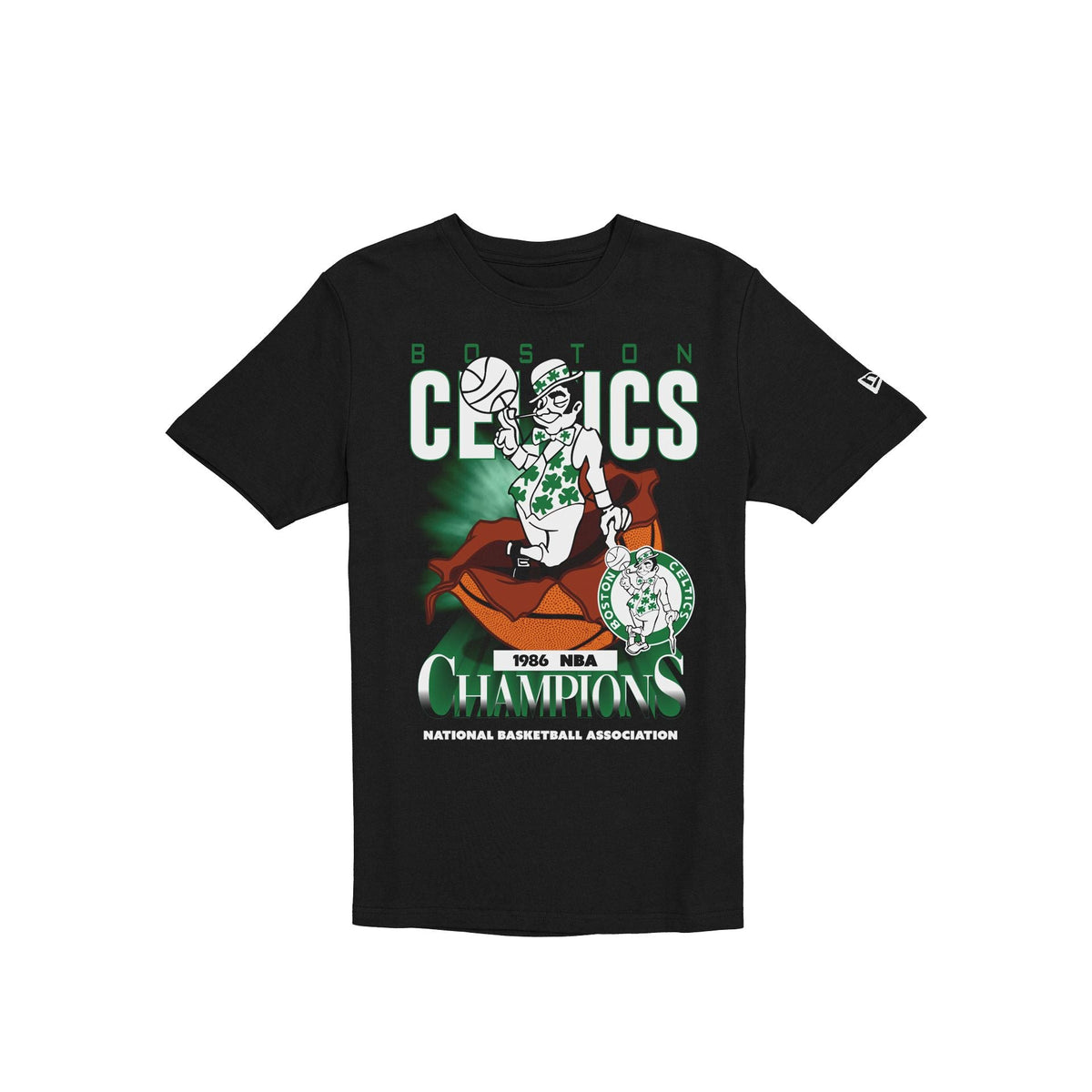 Boston Celtics Hardwood Classics 1986 Champions Black T-Shirt