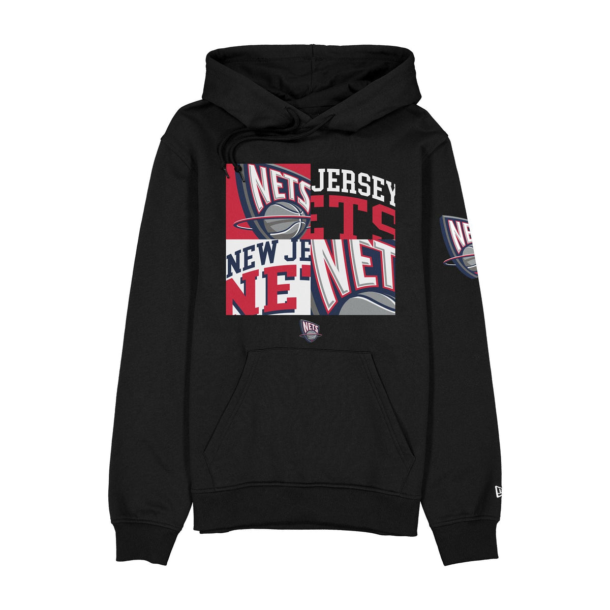 New Jersey Nets Hardwood Classics 2000s Multi Logos Hoodie