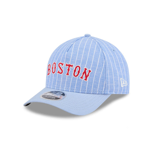 Boston Red Sox Pinstripe Linen 9FORTY M-Crown A-Frame Snapback Hat
