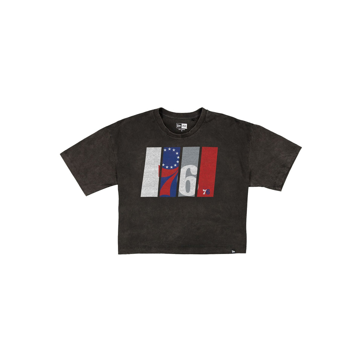Philadelphia 76ers Sport Night Black Cropped Women's T-Shirt