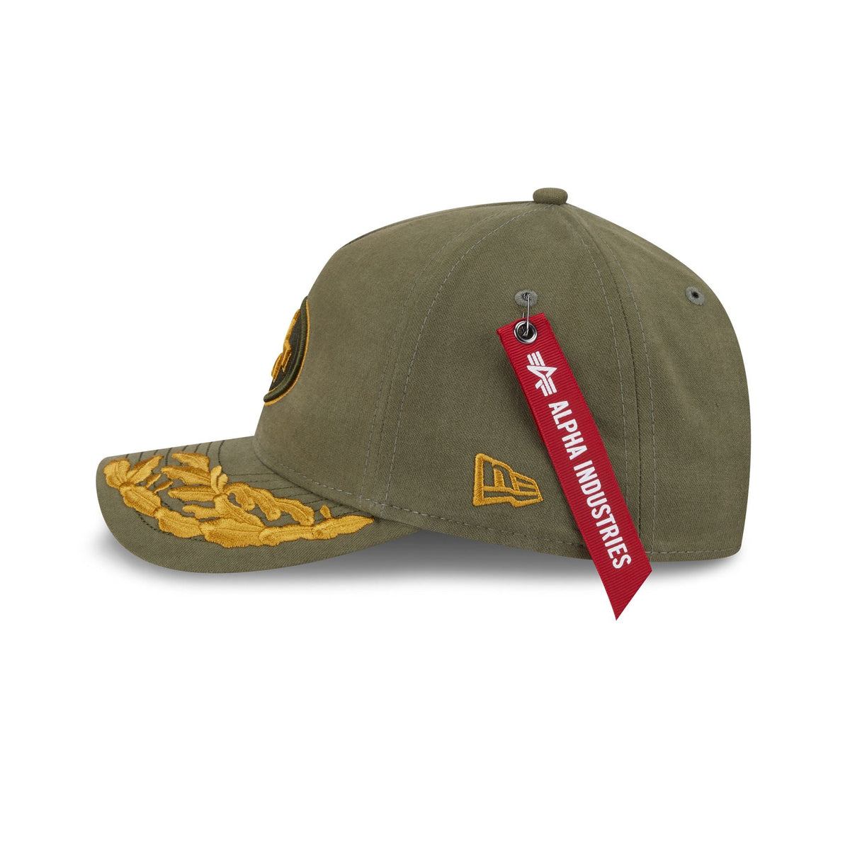 Alpha Industries x San Francisco 49ers Olive Green 9FORTY M-Crown A-Frame Snapback Hat