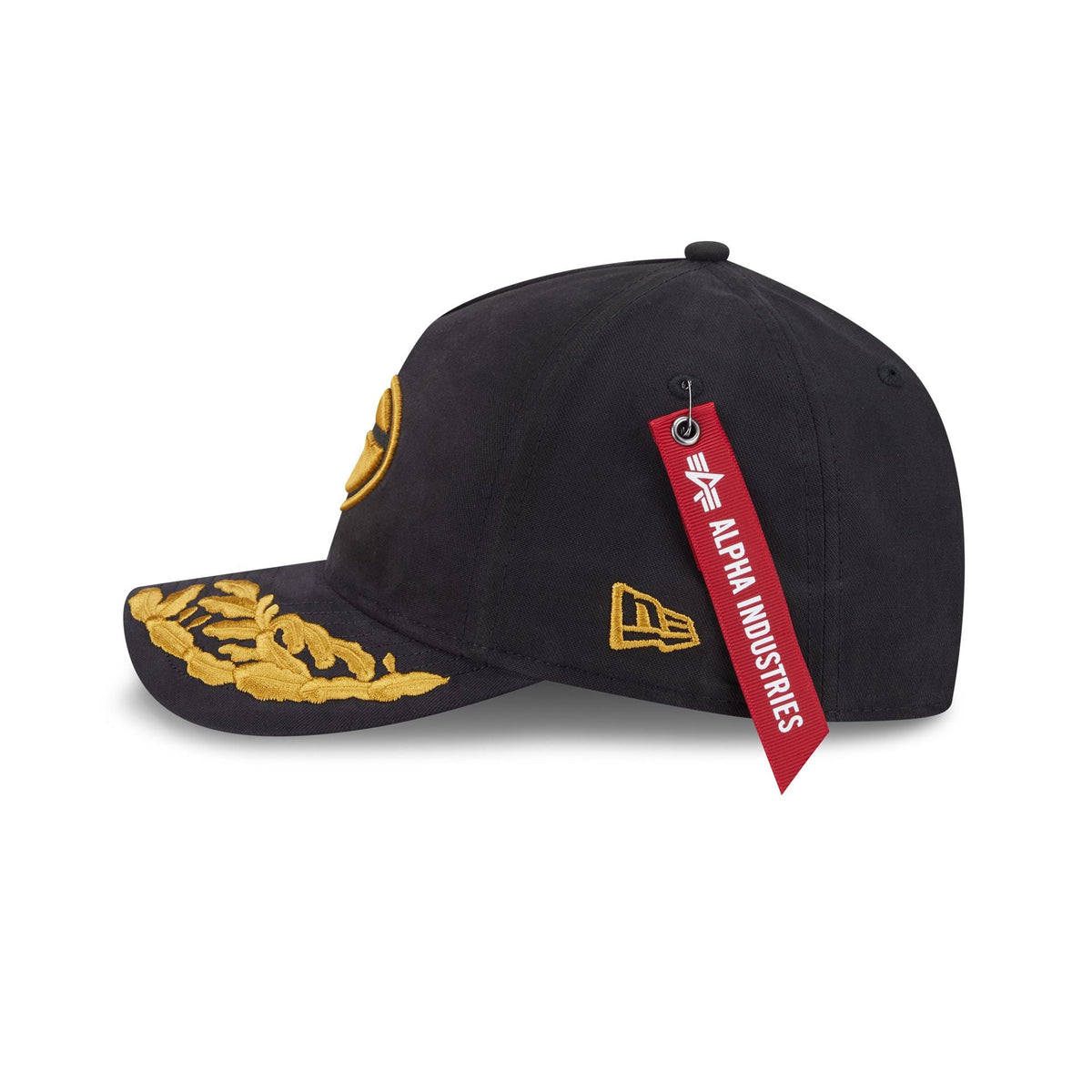 Alpha Industries x Green Bay Packers Black 9FORTY M-Crown A-Frame Snapback Hat