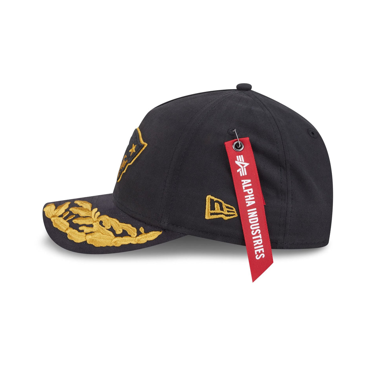 Alpha Industries x New England Patriots Black 9FORTY M-Crown A-Frame Snapback Hat