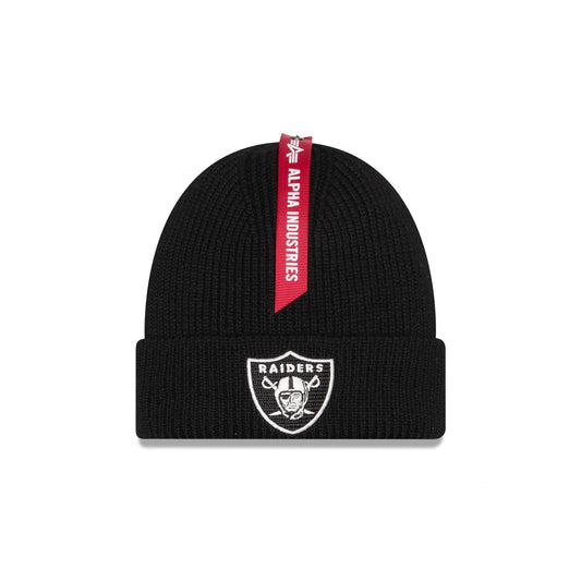 Alpha Industries x Las Vegas Raiders Black Cuff Knit Hat