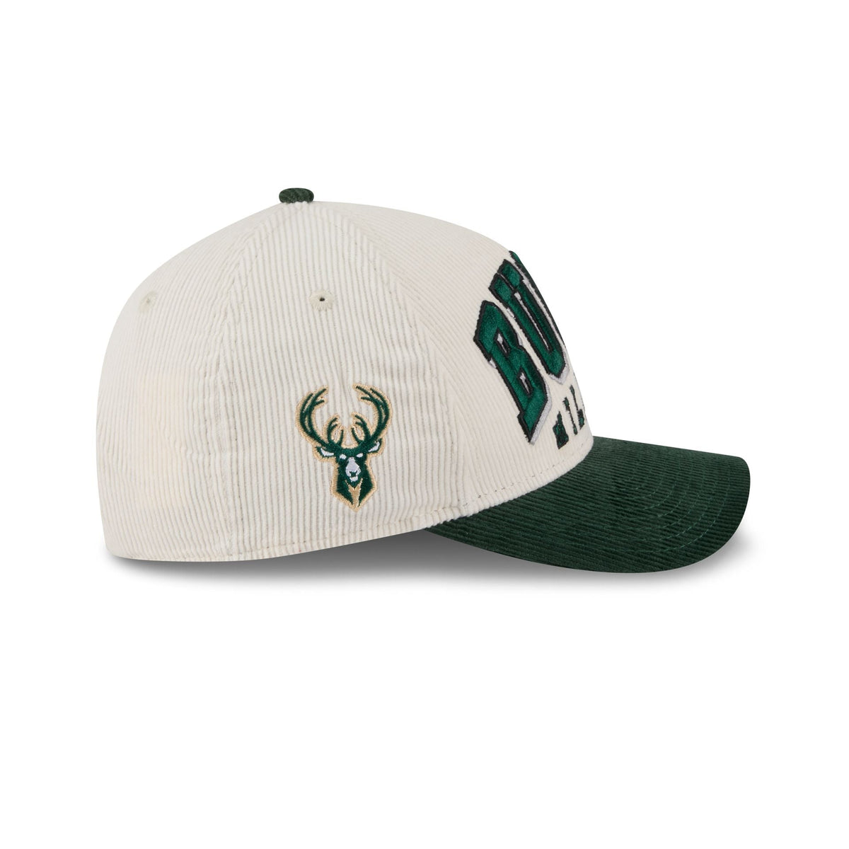 Milwaukee Bucks Stacked Corduroy 9FORTY M-Crown A-Frame Snapback Hat