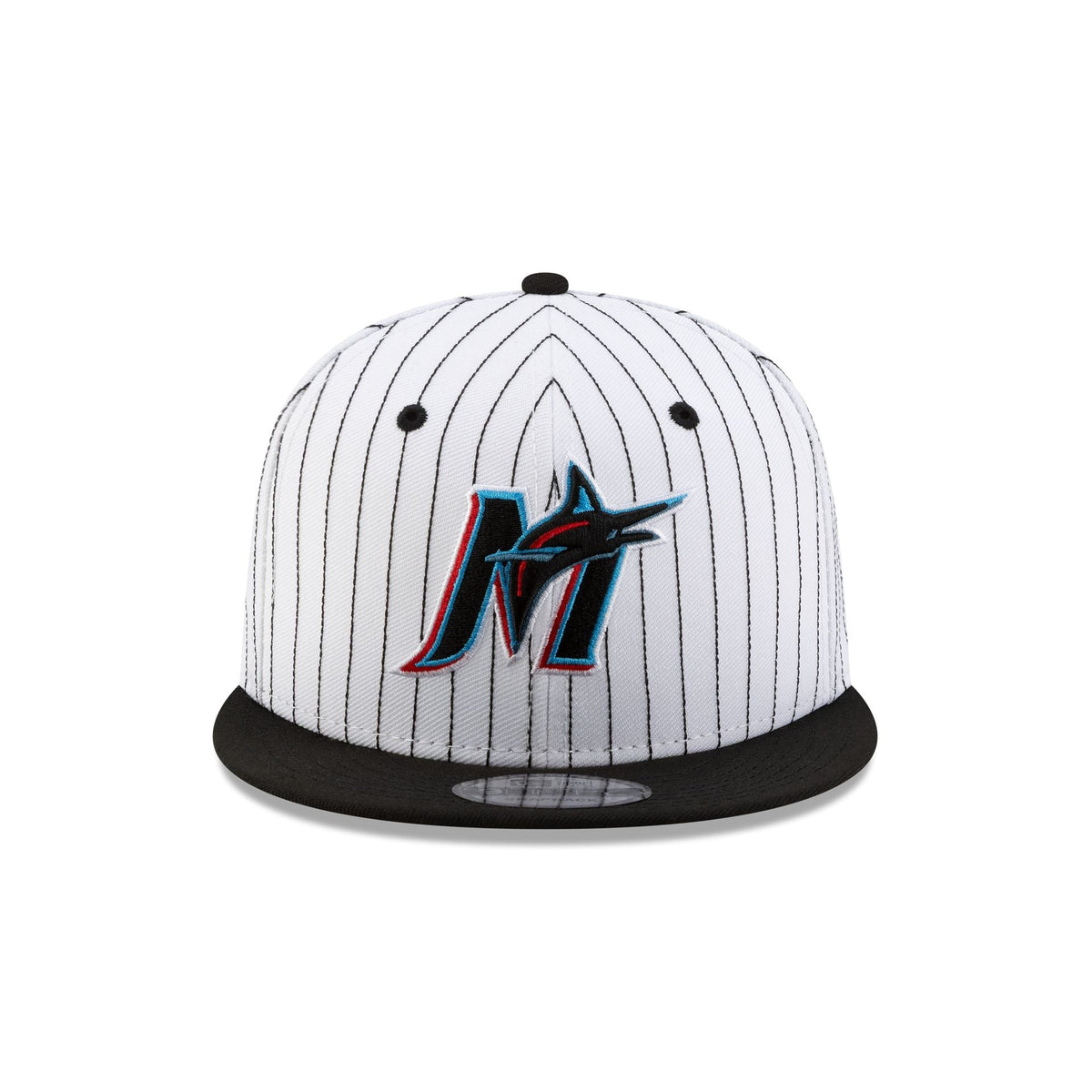 Miami Marlins Deceptor Pinstripe 9FIFTY Snapback Hat