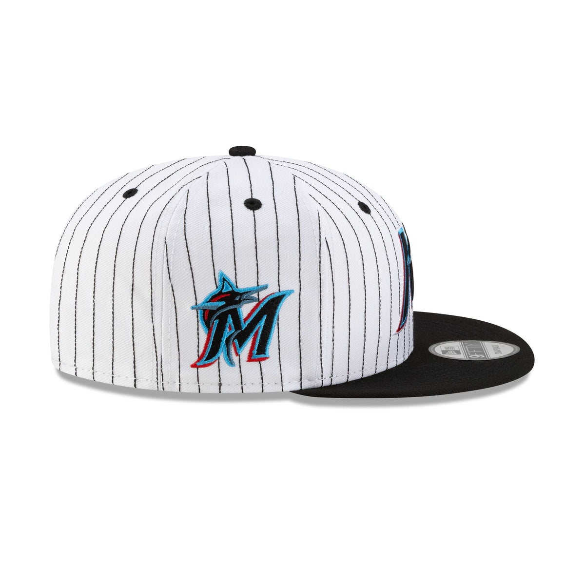 Miami Marlins Deceptor Pinstripe 9FIFTY Snapback Hat