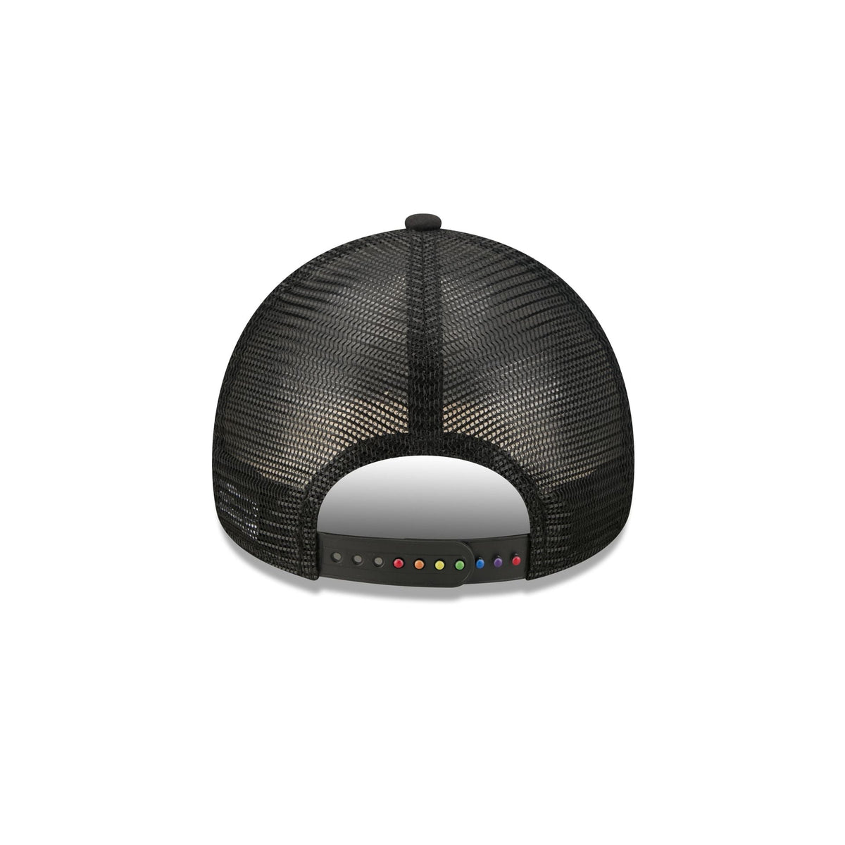 New York Knicks Rainbow Wordmark 9FORTY A-Frame Trucker Hat