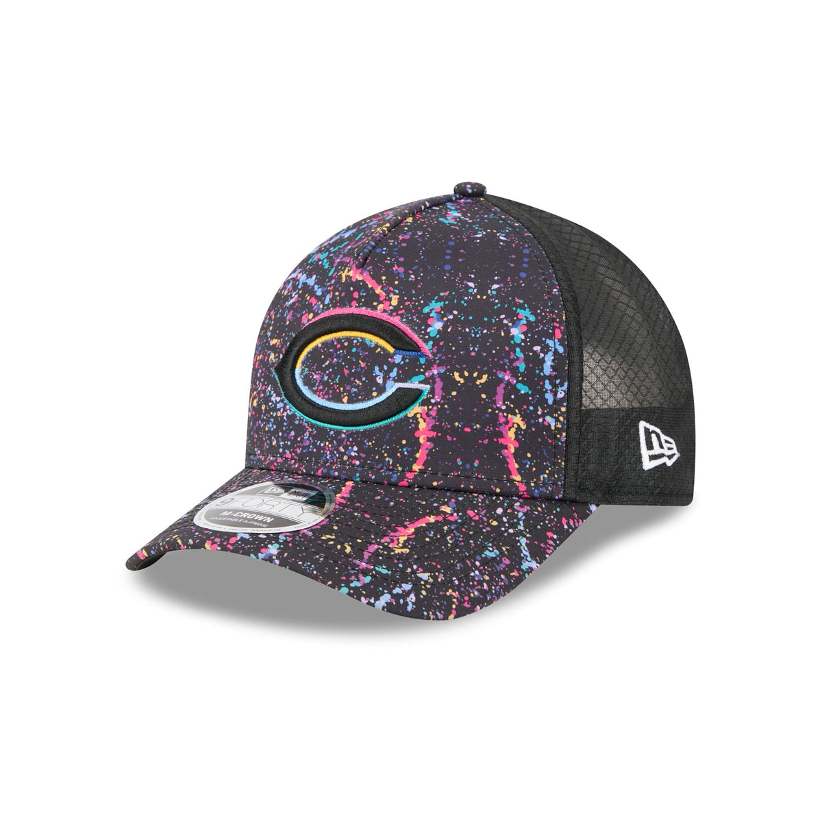 Chicago Bears 2025 Crucial Catch 9FORTY M-Crown A-Frame Trucker Hat