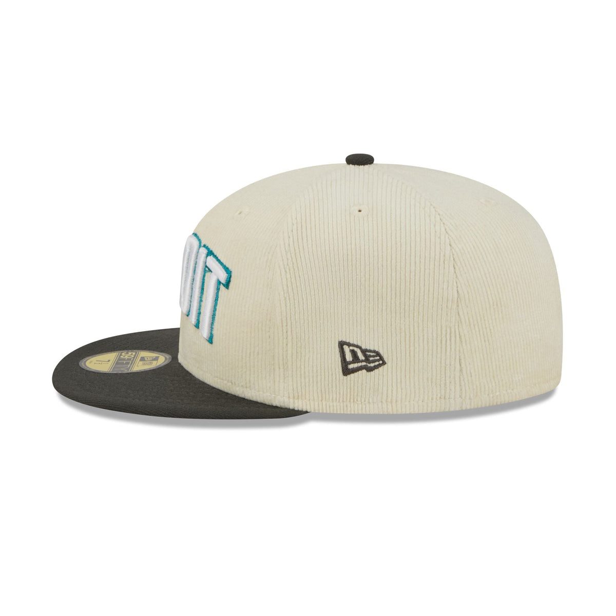 Detroit Pistons 2025 City Edition Chrome White Corduroy 59FIFTY Fitted Hat
