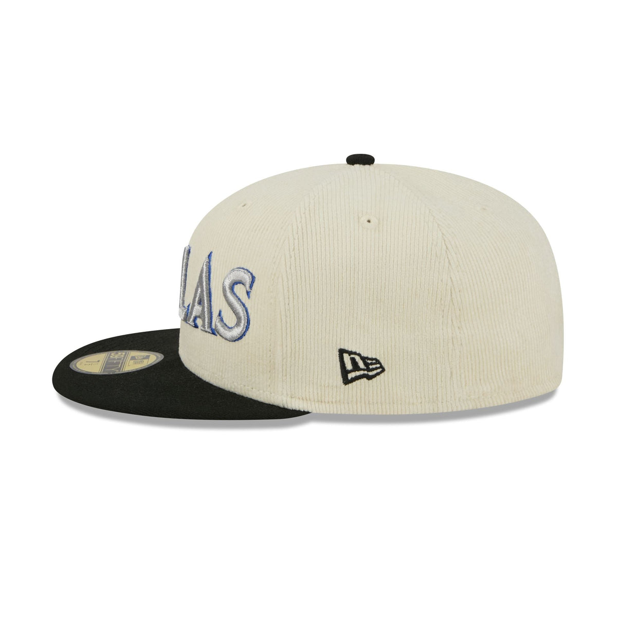 Dallas Mavericks 2025 City Edition Chrome White Corduroy 59FIFTY Fitted Hat