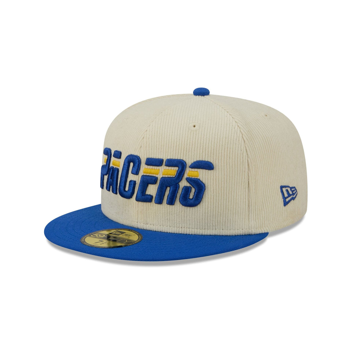 Indiana Pacers 2025 City Edition Chrome White Corduroy 59FIFTY Fitted Hat