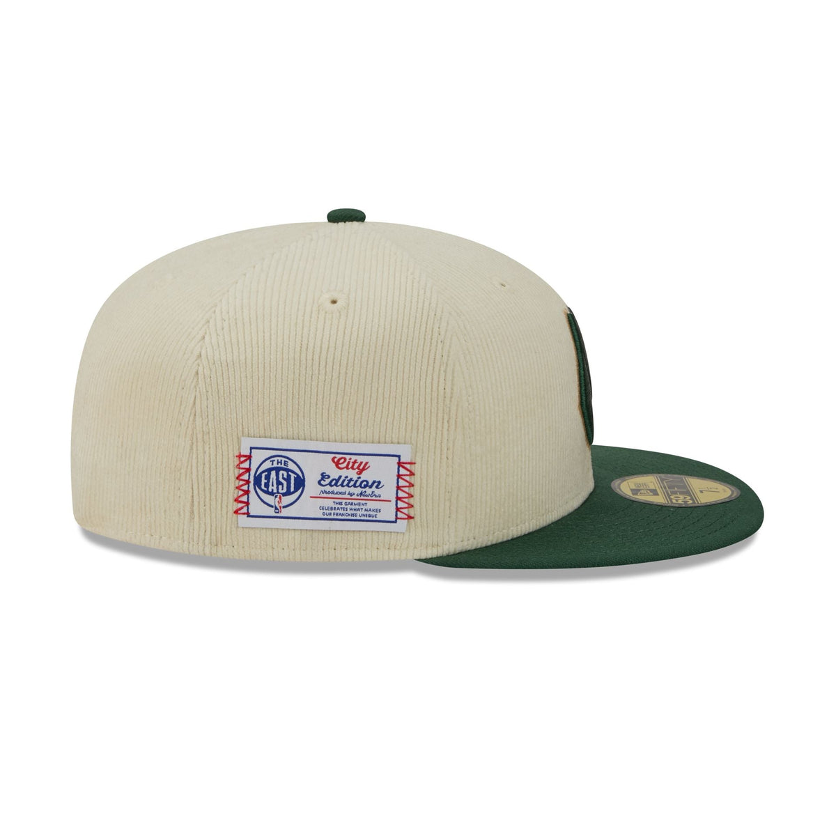 Milwaukee Bucks 2025 City Edition Chrome White Corduroy 59FIFTY Fitted Hat