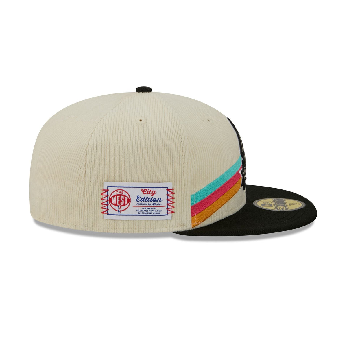 San Antonio Spurs 2025 City Edition Chrome White Corduroy 59FIFTY Fitted Hat