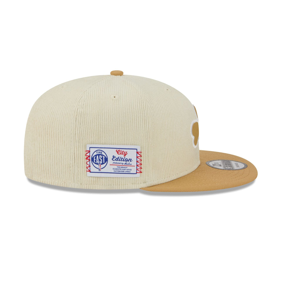 Boston Celtics 2025 City Edition Chrome White Corduroy 9FIFTY Snapback Hat