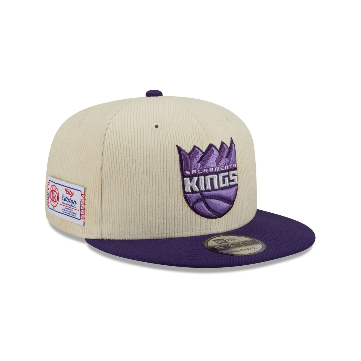 Sacramento Kings 2025 City Edition Chrome White Corduroy 9FIFTY Snapback Hat