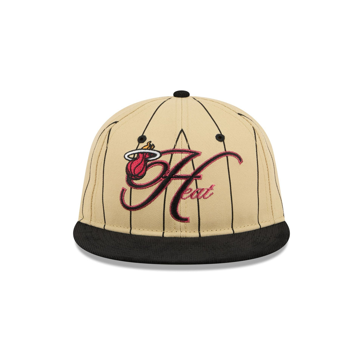 Miami Heat Pinstripe Script Retro Crown 9FIFTY Adjustable Hat