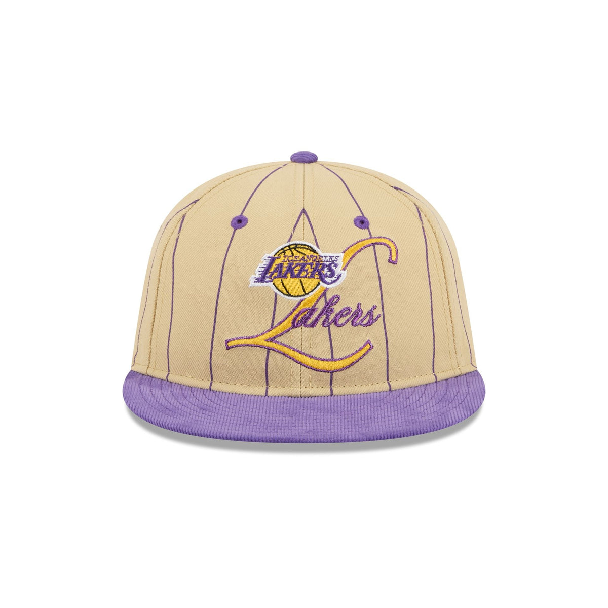 Los Angeles Lakers Pinstripe Script Retro Crown 9FIFTY Adjustable Hat