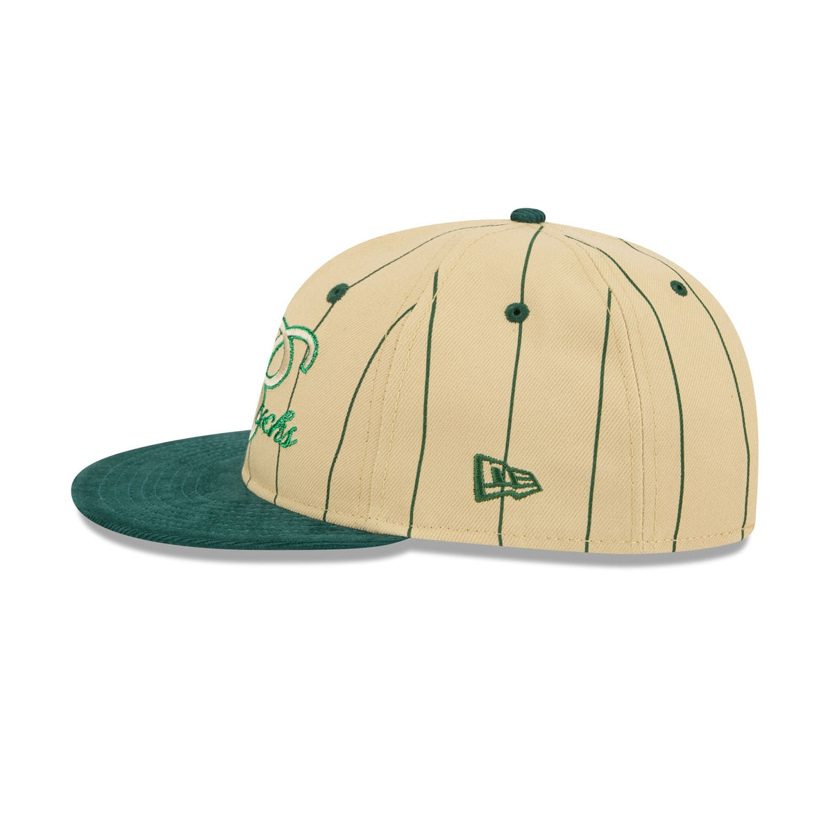 Milwaukee Bucks Pinstripe Script Retro Crown 9FIFTY Adjustable Hat