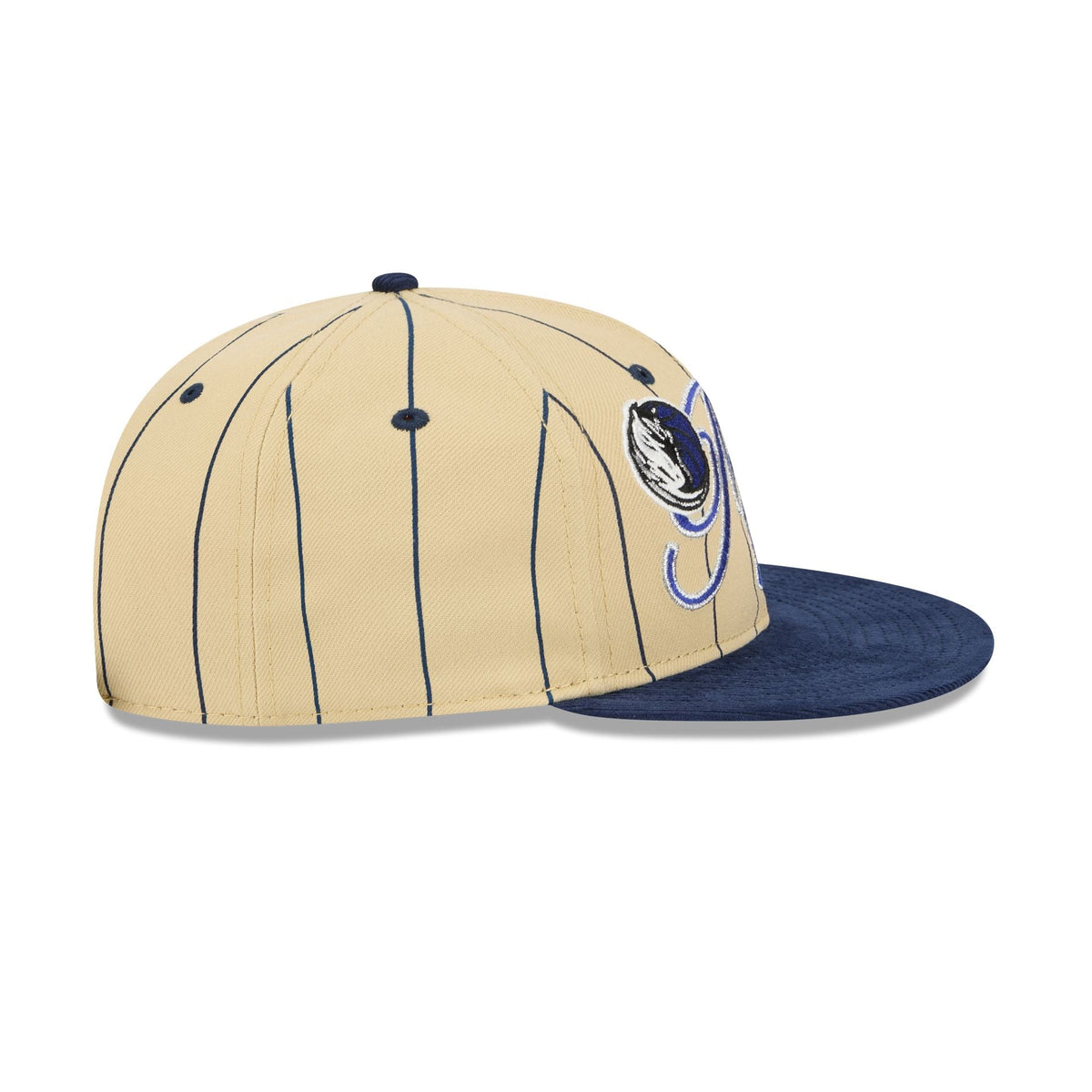 Dallas Mavericks Pinstripe Script Retro Crown 9FIFTY Adjustable Hat