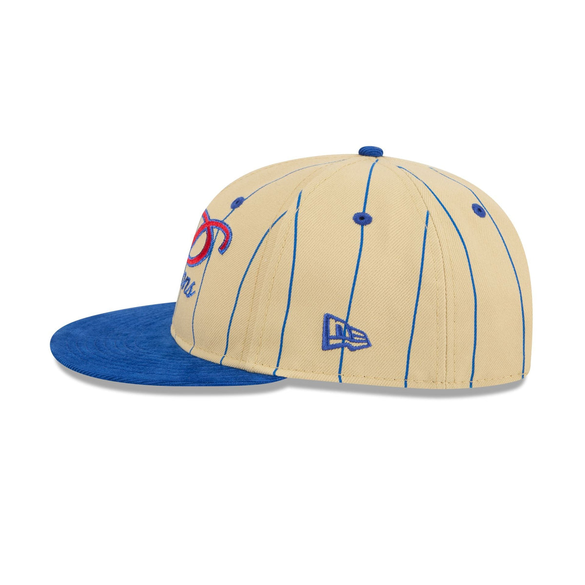 Detroit Pistons Pinstripe Script Retro Crown 9FIFTY Adjustable Hat