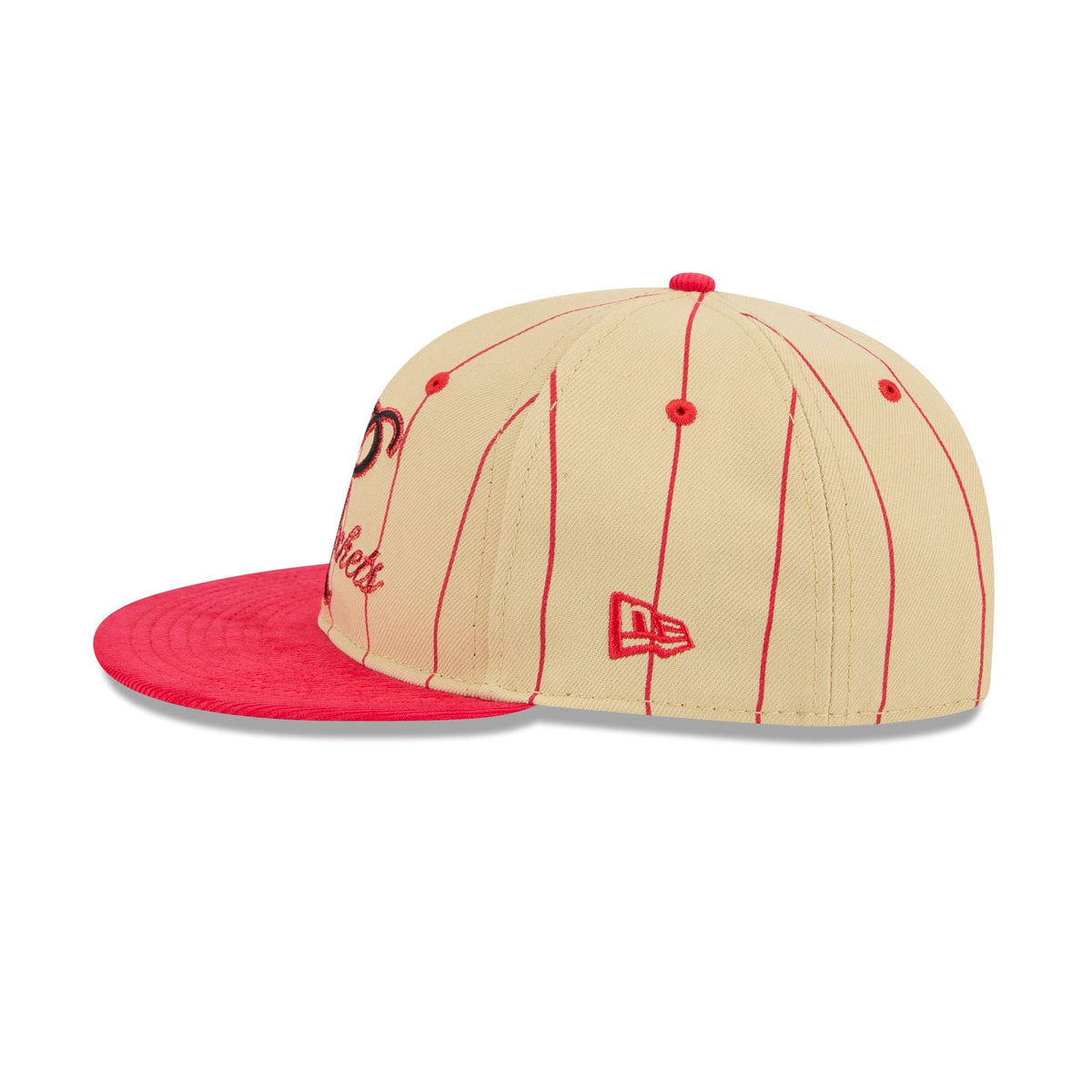 Houston Rockets Pinstripe Script Retro Crown 9FIFTY Adjustable Hat
