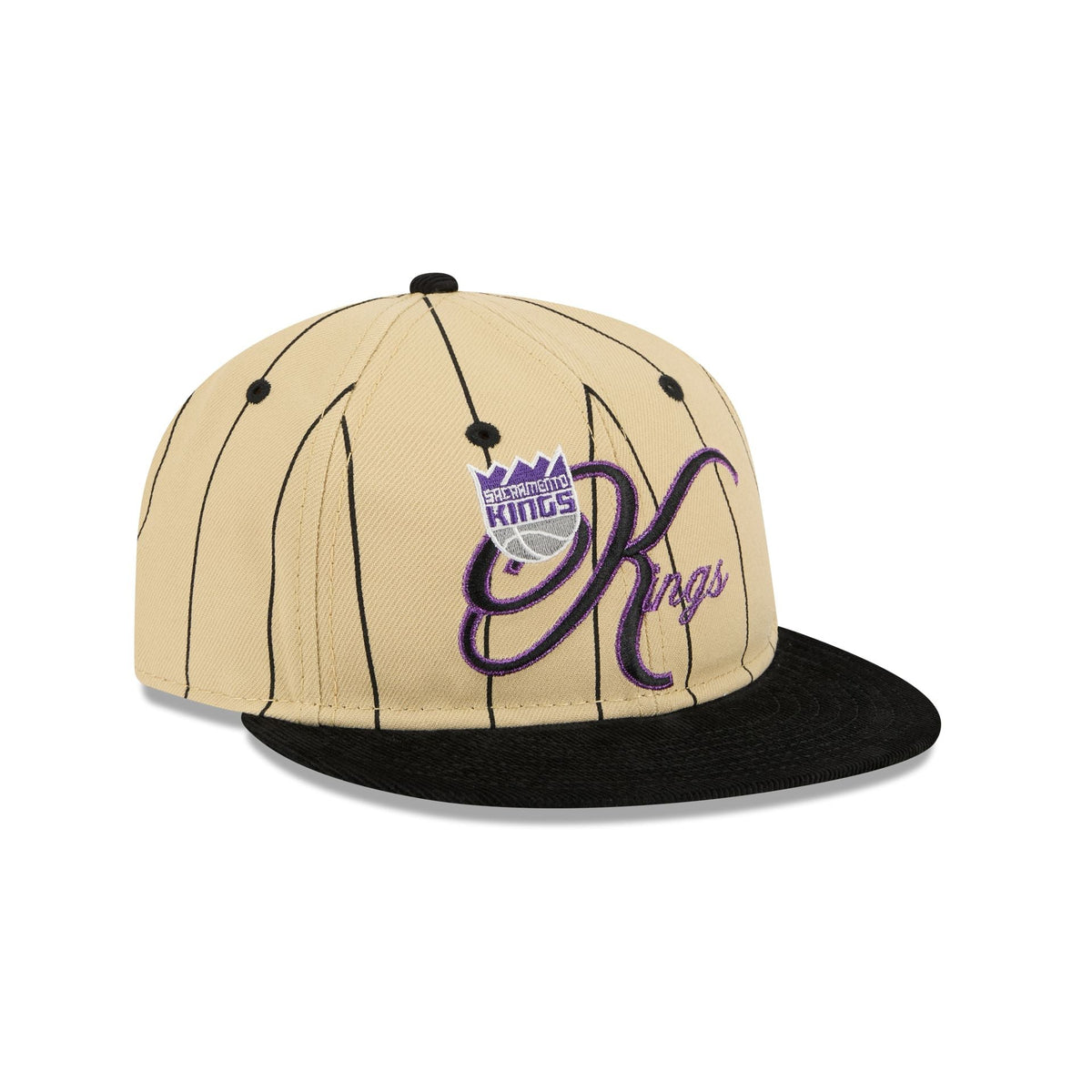 Sacramento Kings Pinstripe Script Retro Crown 9FIFTY Adjustable Hat