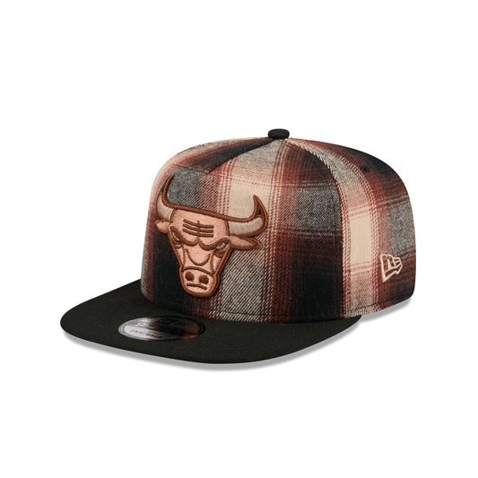 Chicago Bulls Grunge Plaid 9FIFTY A-Frame Adjustable Hat