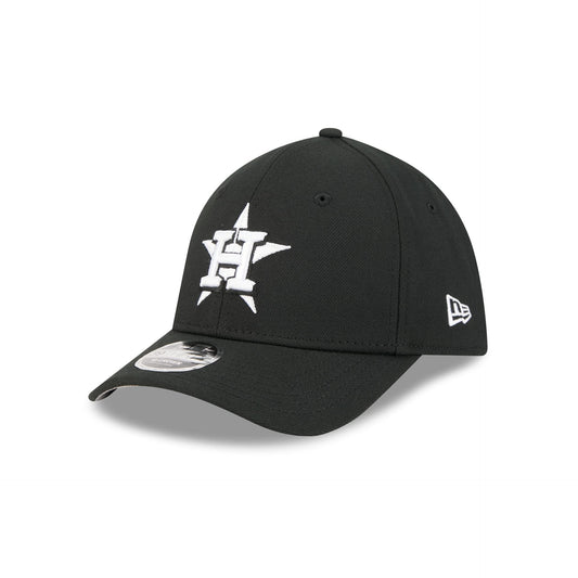 Houston Astros Black and White 39THIRTY M-Crown Stretch Fit Hat