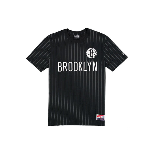 Brooklyn Nets Throwback Applique Pinstripe T-Shirt
