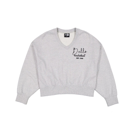 Chicago Bulls Glam Game Women's Oversized Glittery Crewneck