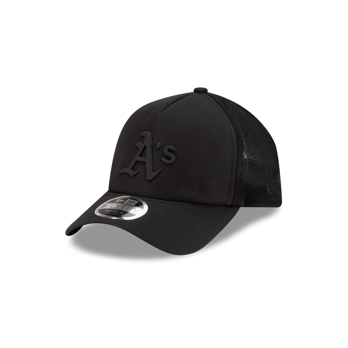 Athletics 2026 Batting Practice Black 9FORTY APEX Trucker Hat