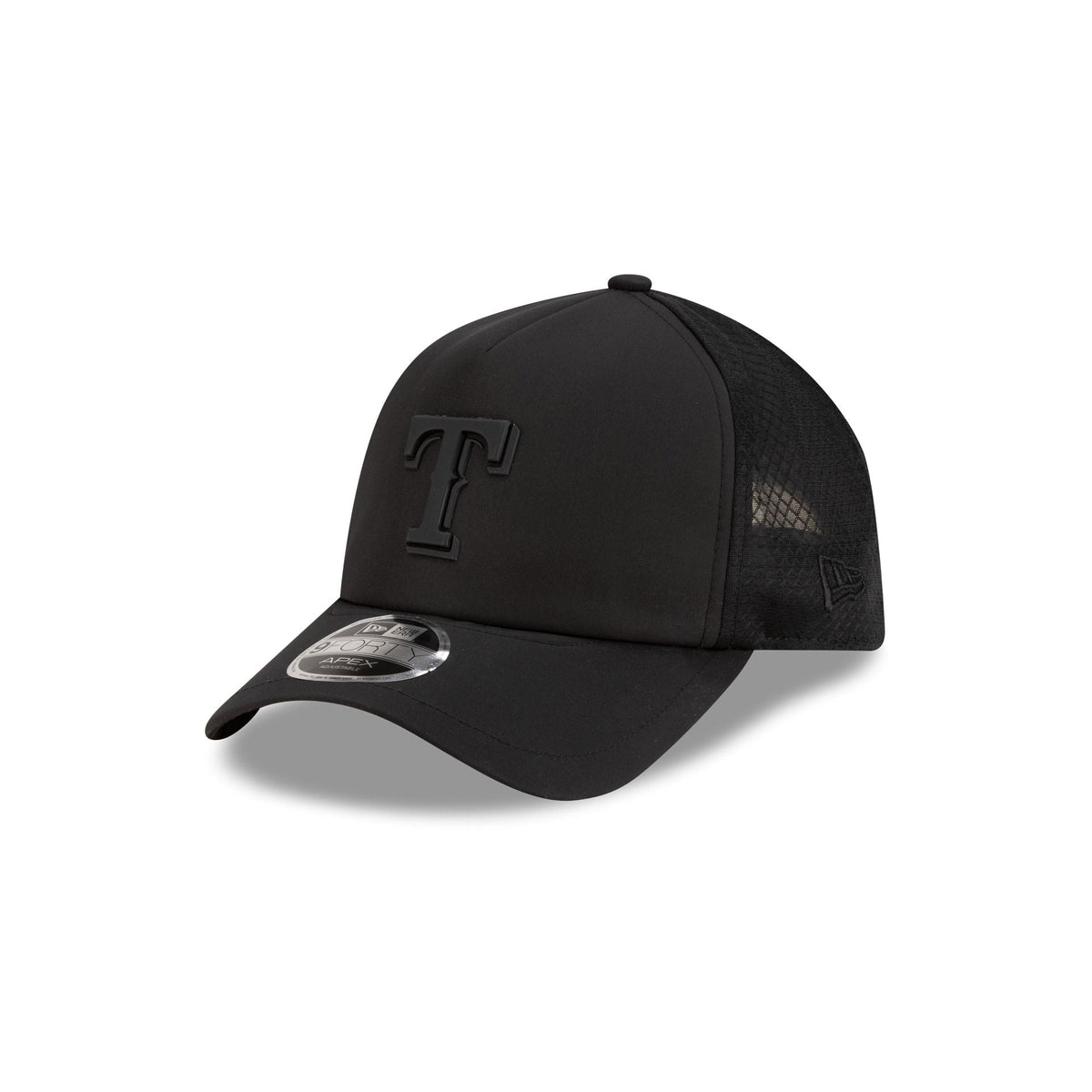 Texas Rangers 2026 Batting Practice Black 9FORTY APEX Trucker Hat