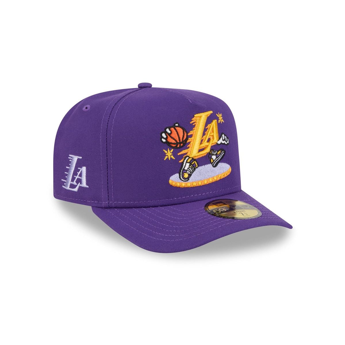 Los Angeles Lakers Cartoon 59FIFTY A-Frame Fitted Hat