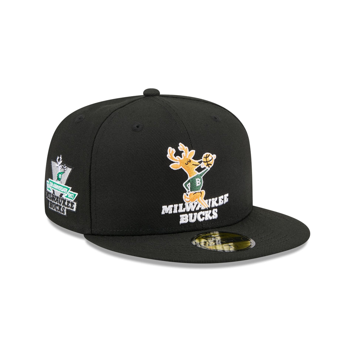Milwaukee Bucks 1968-1992 Hardwood Classics Sidepatch 59FIFTY Fitted Hat
