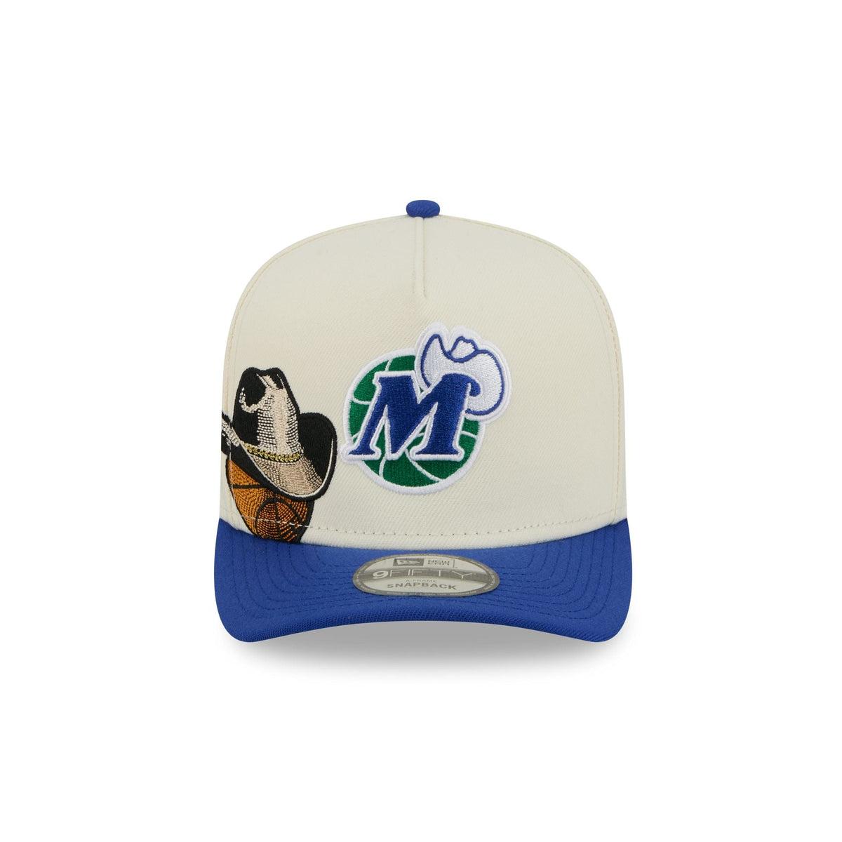 Dallas Mavericks 1970-2000 Hardwood Classics Chrome White 9FIFTY A-Frame Snapback Hat