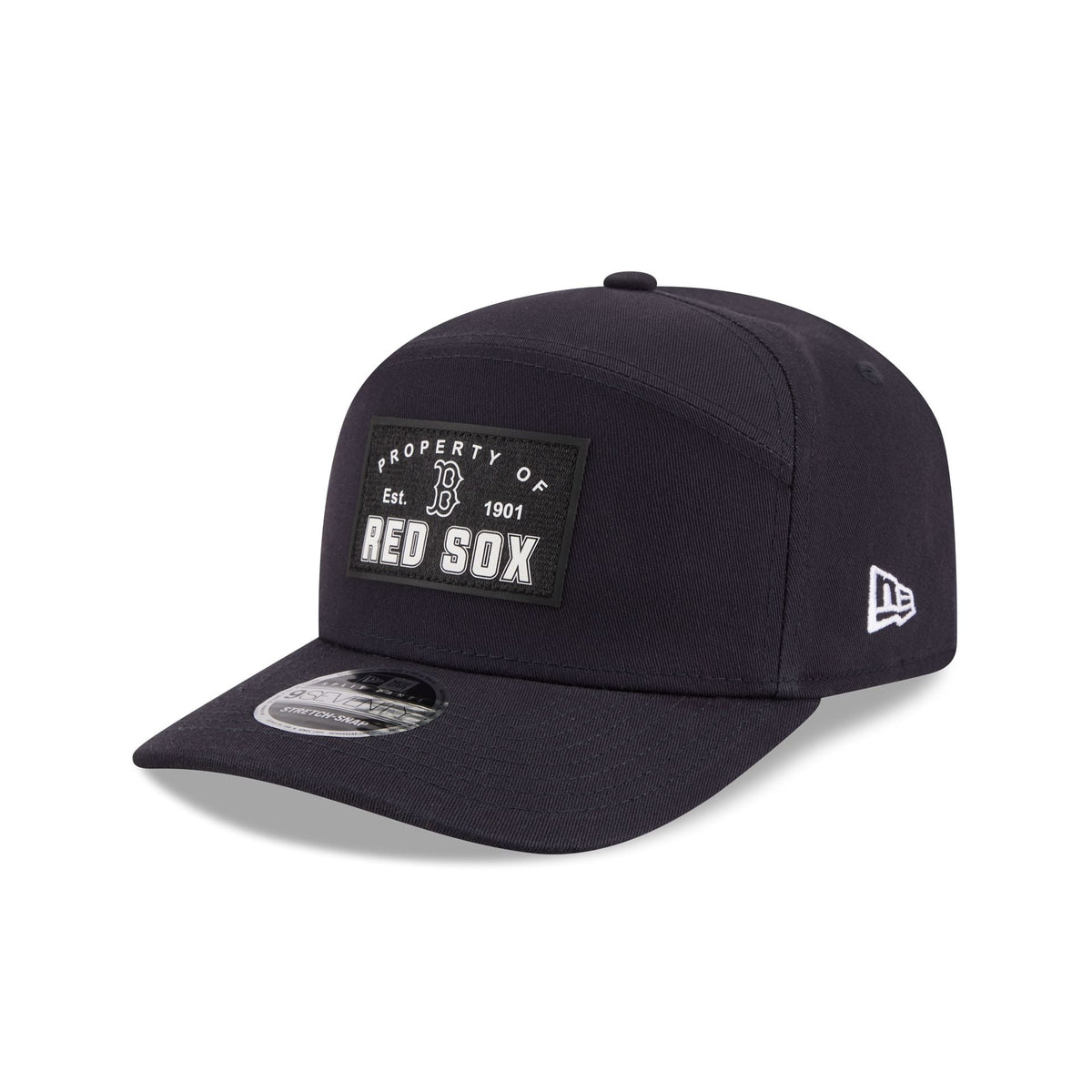 Boston Red Sox Property of Patch Split Panel 9SEVENTY Stretch-Snap Hat