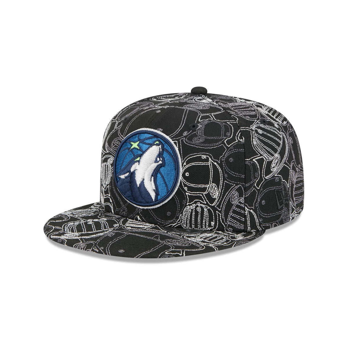 Minnesota Timberwolves Cap Scramble 59FIFTY Fitted Hat