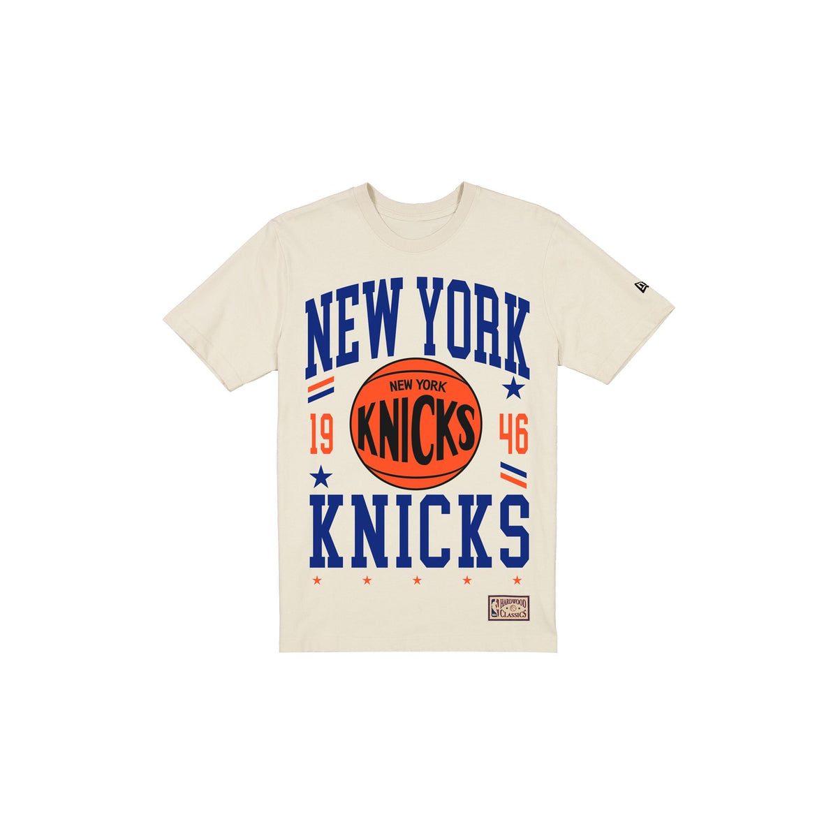 New York Knicks 1946-1963 Hardwood Classics Chrome White T-Shirt
