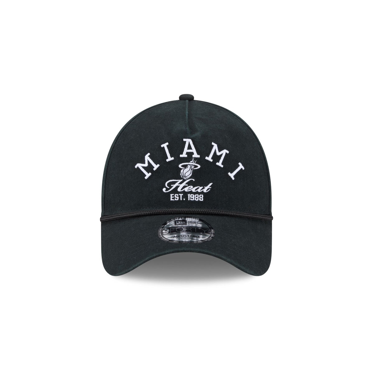 Miami Heat Stacked Rope 9FORTY A-Frame Snapback Hat