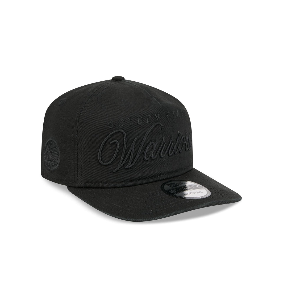 Golden State Warriors All Black Scripted 19TWENTY Adjustable Hat