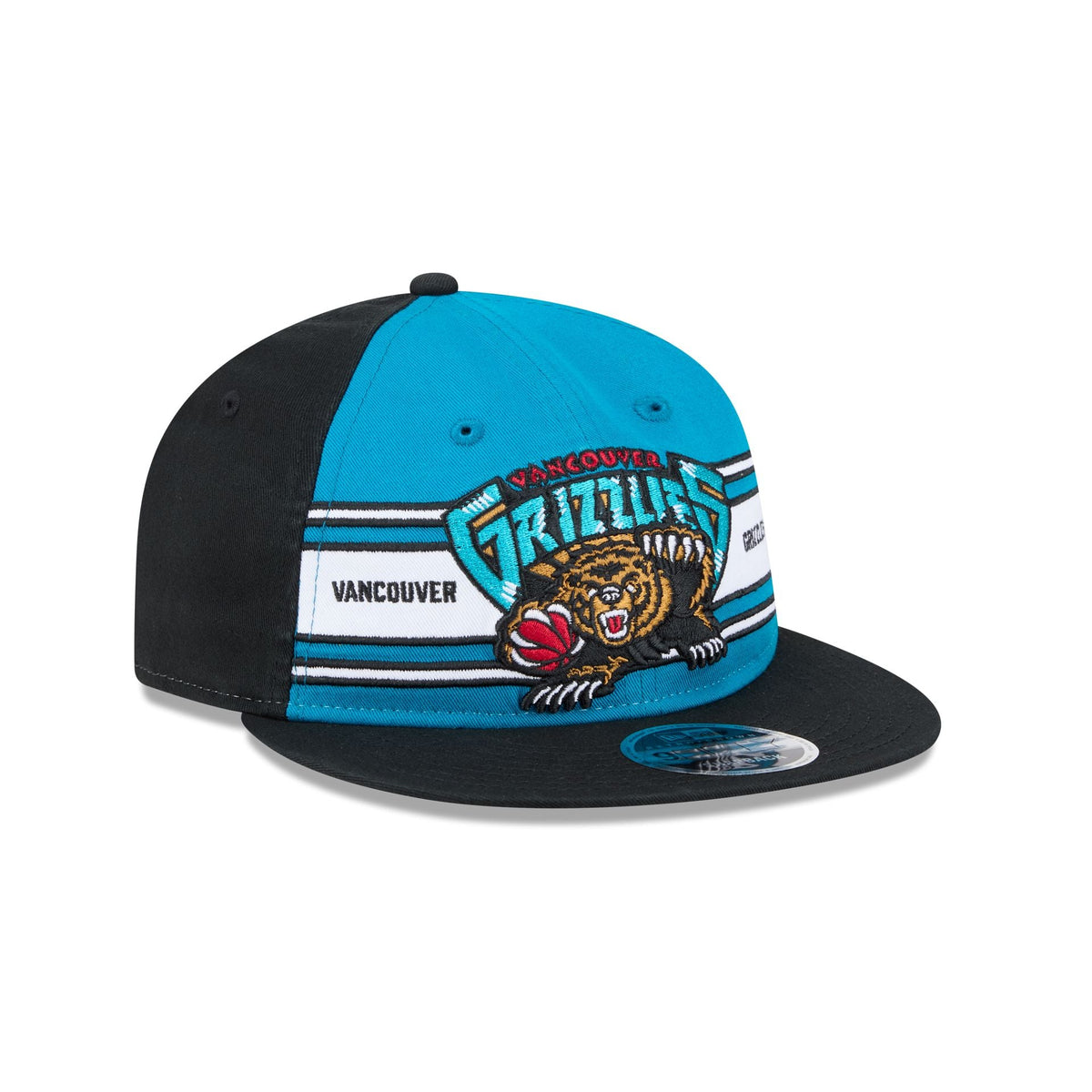 Vancouver Grizzlies Team Stripes Retro Crown 9FIFTY Snapback Hat